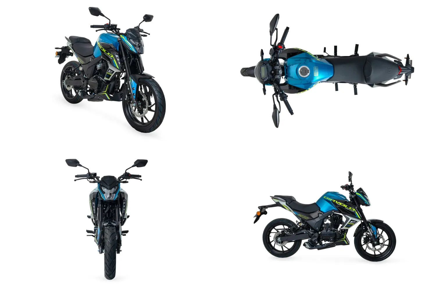 Fotografía de producto: motocicleta en fondo blanco